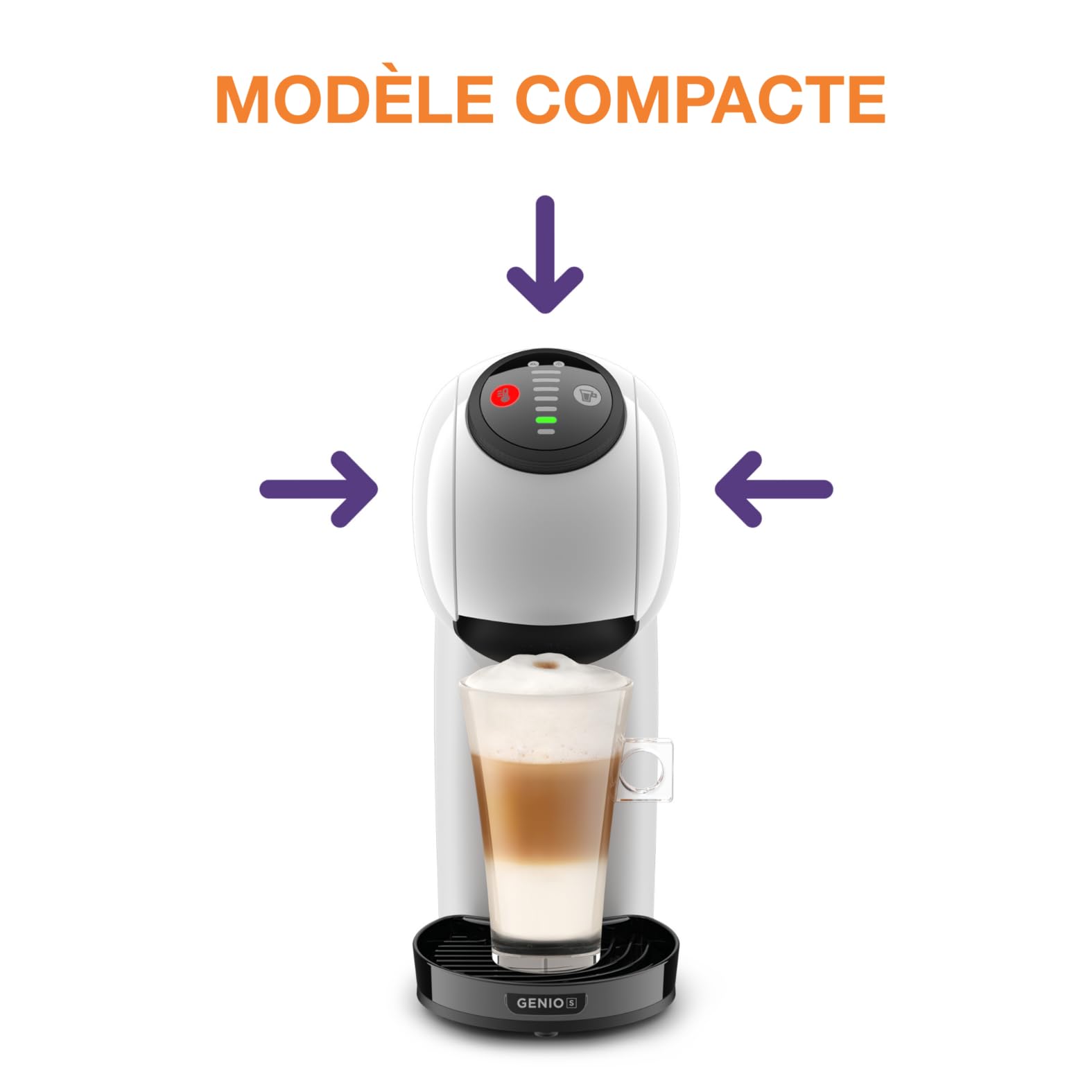 Machine à café dosettes pour multi-boissons, Compacte, Fonction XL, Cafetière espresso, Arrêt automatique, Genio S - Premium Quality