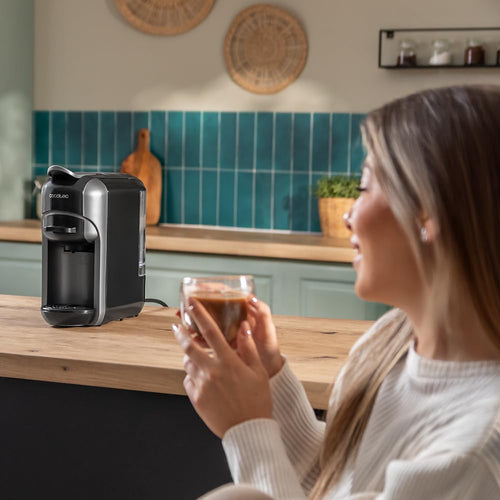 Cafetière espresso très compacte 3 en 1, machines à café à capsules Noir - Premium Quality