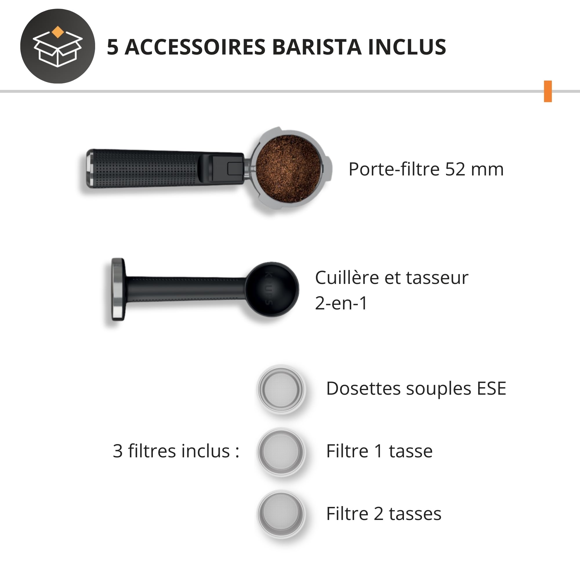 Virtuoso+, Machine expresso manuelle, Café à pompe, Noir - Premium Quality