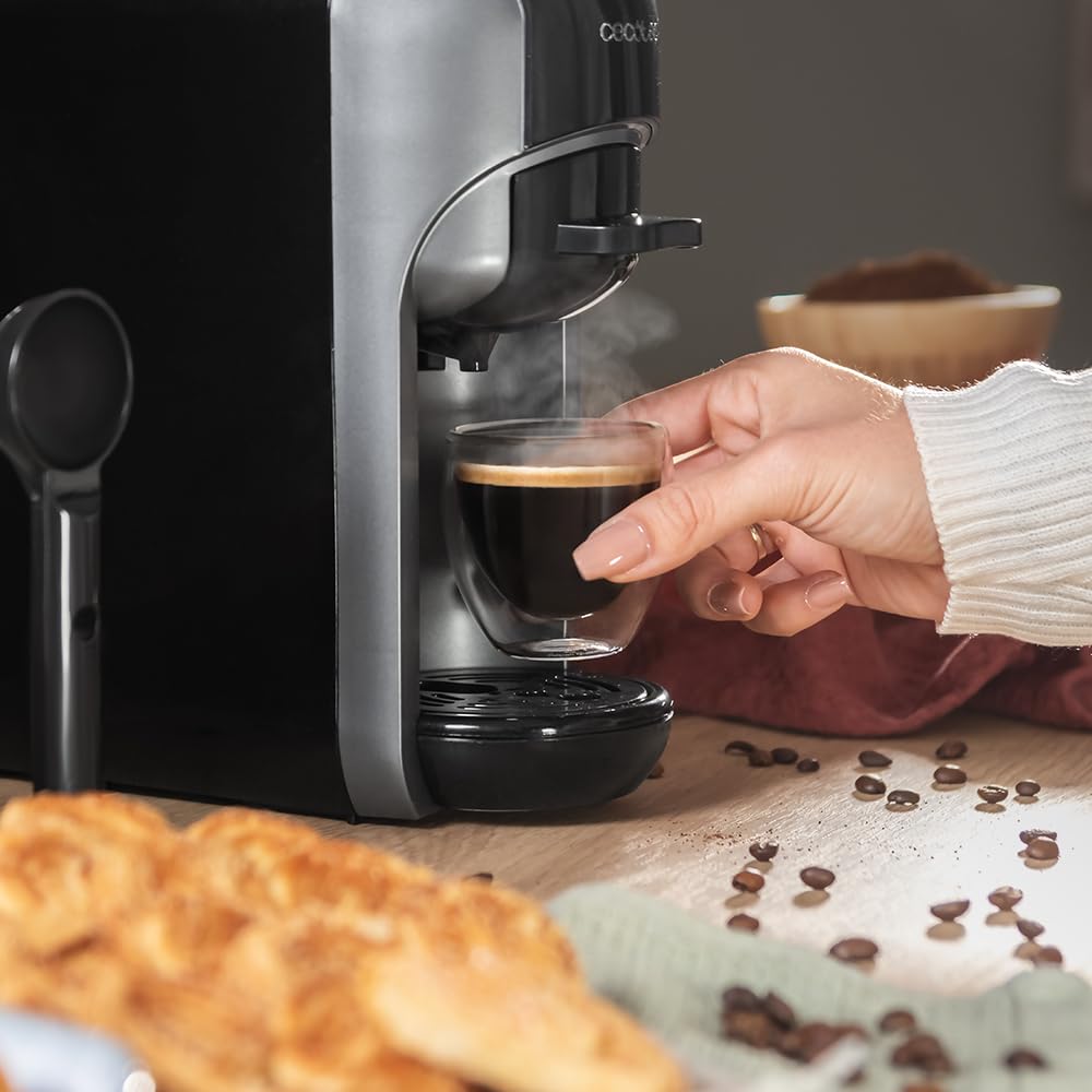 Cafetière espresso très compacte 3 en 1, machines à café à capsules Noir - Premium Quality