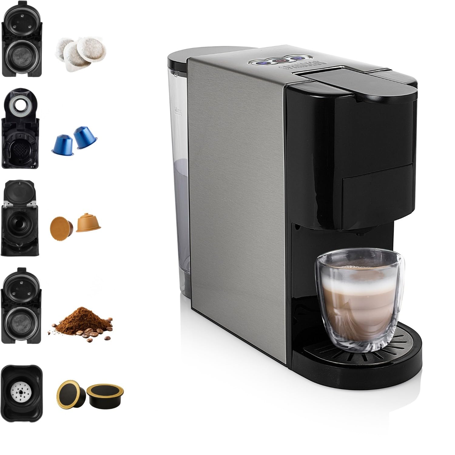 Machine à café - Multicapsules - 0,8 L - 1450 W - Premium Quality