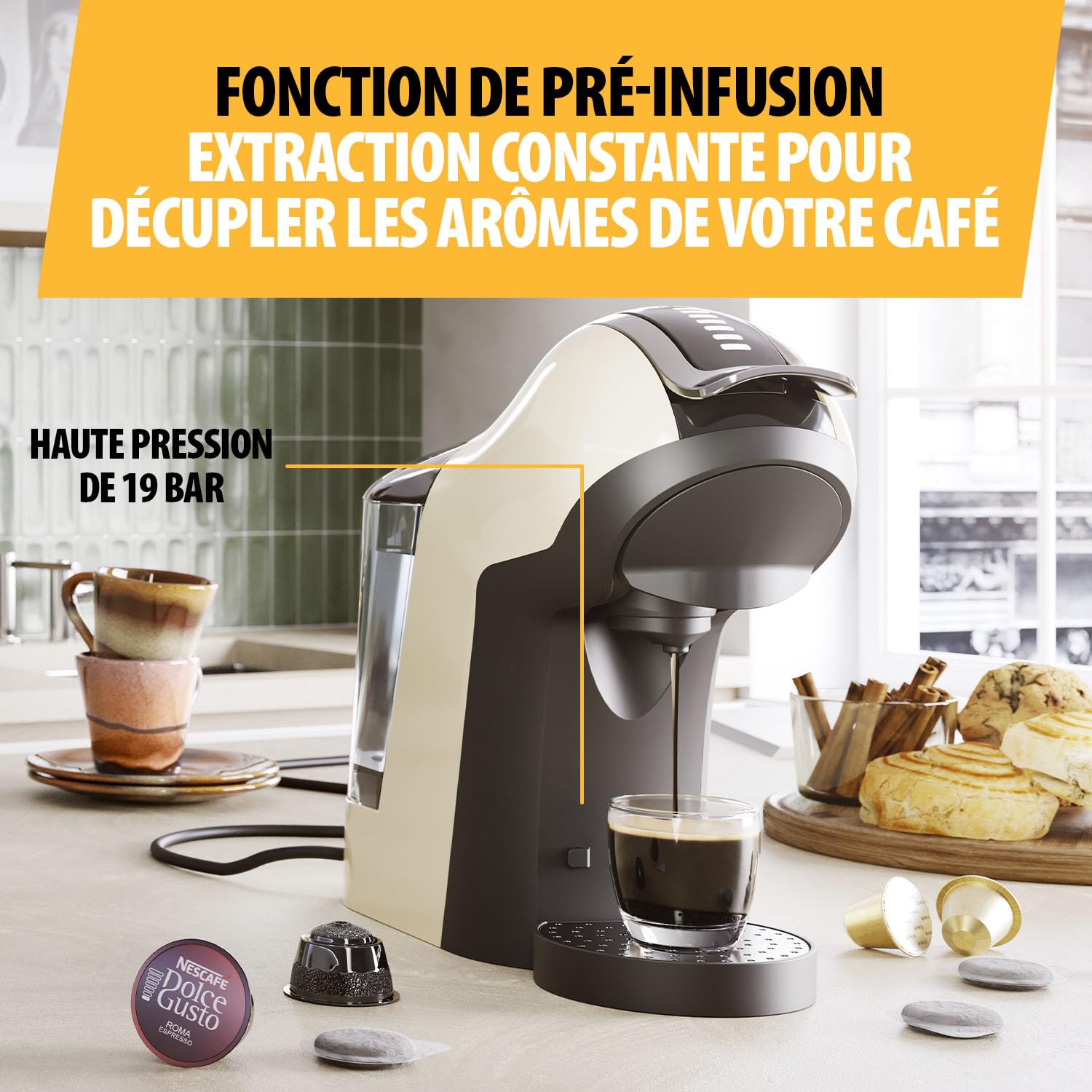 Machine à café Multi-Capsules 3-en-1 – 19 bars - Premium Quality