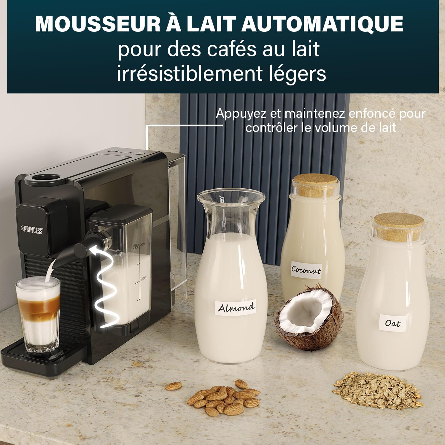 Machine à Café à Capsules and Latte Pro, Lait Automatique, 20 Bars - Premium Quality