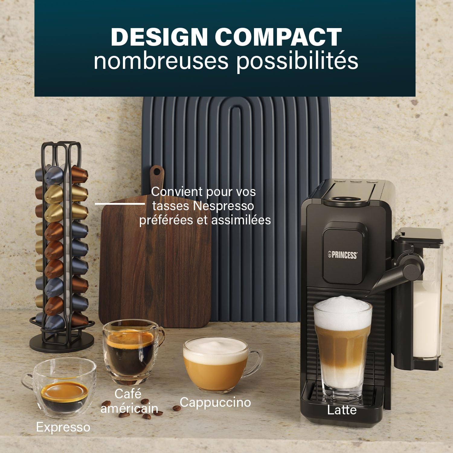 Machine à Café à Capsules and Latte Pro, Lait Automatique, 20 Bars - Premium Quality