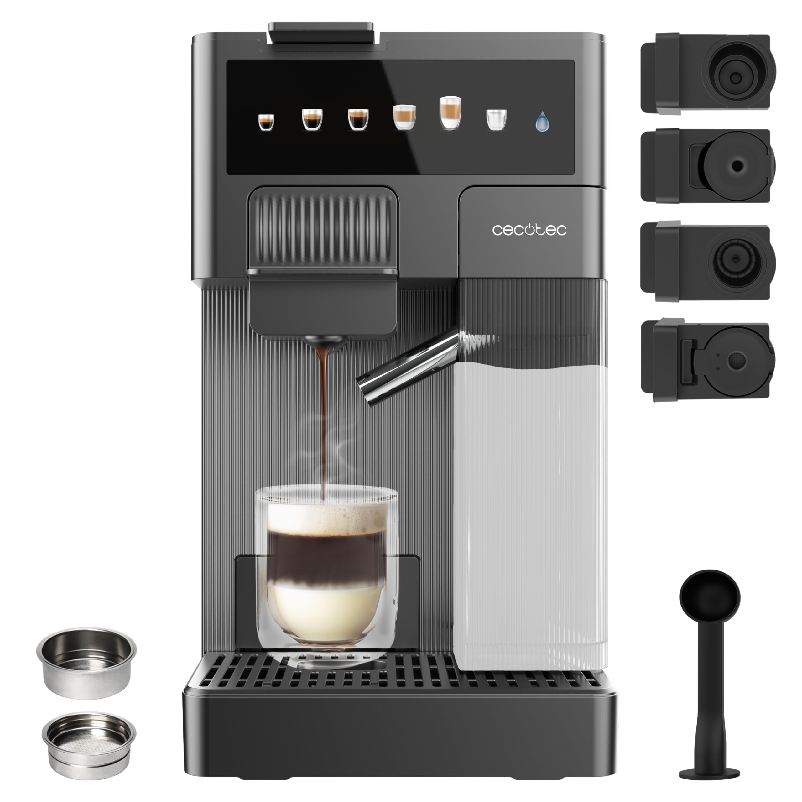 Cafetières à Capsules FreeStyle Latte T. Cafetière multifonctionnelle,1350 W avec réservoir de 400 ml - Premium Quality