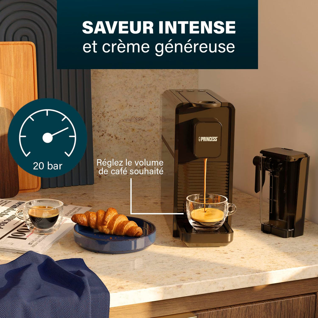 Machine à Café à Capsules and Latte Pro, Lait Automatique, 20 Bars - Premium Quality